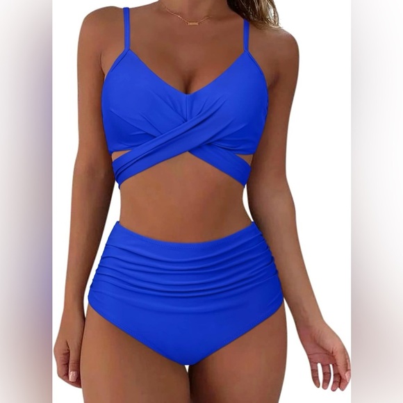 SUUKSESS Women Wrap Bikini Set Push Up‎ High Waisted 2 Piece Swimsuits SZ Small - Picture 1 of 9
